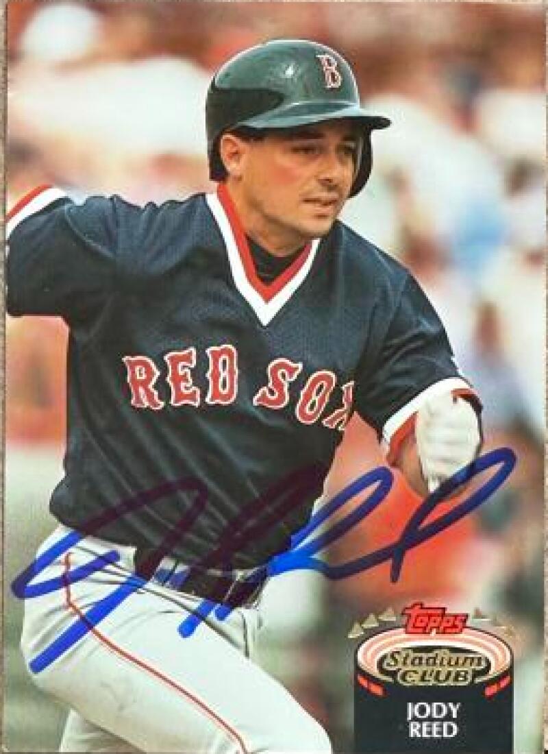 Jody Reed Signed 1992 Stadium Club Baseball Card - Boston Red Sox #85