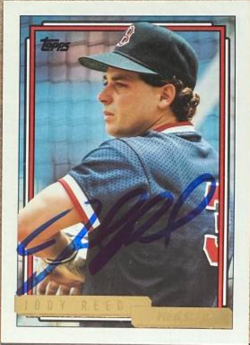 Jody Reed Signed 1992 Topps Gold Baseball Card - Boston Red Sox #598