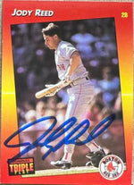 Jody Reed Signed 1992 Triple Play Baseball Card - Boston Red Sox #25