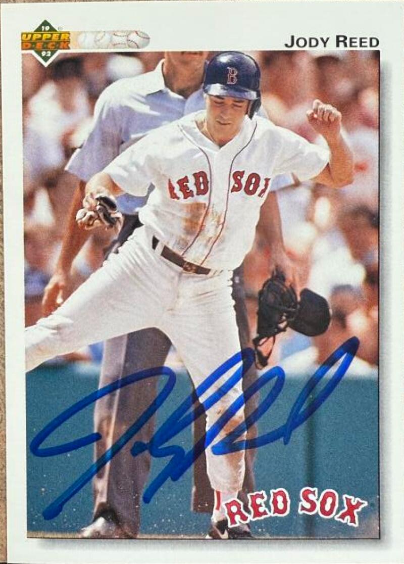 Jody Reed Signed 1992 Upper Deck Baseball Card - Boston Red Sox #404