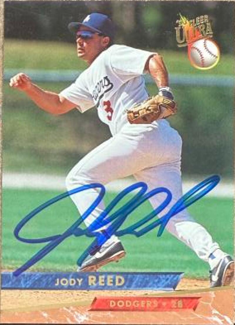 Jody Reed Signed 1993 Fleer Ultra Baseball Card - Los Angeles Dodgers #403