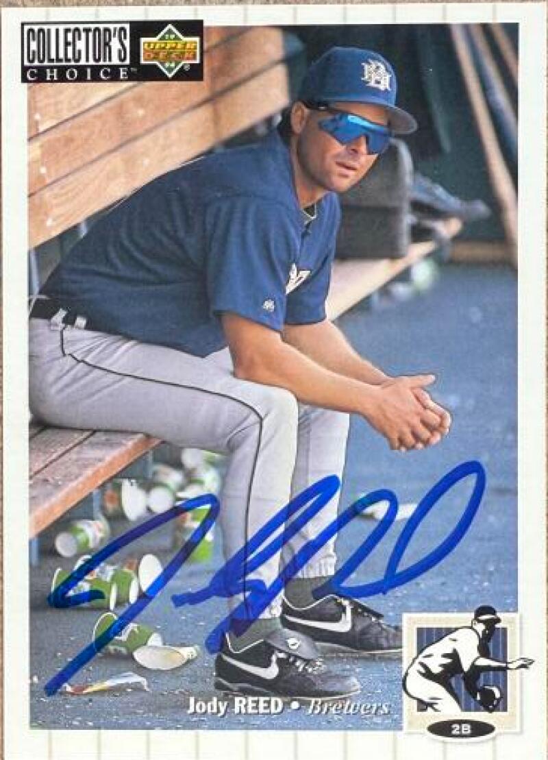 Jody Reed Signed 1994 Collector's Choice Baseball Card - Milwaukee Brewers #564
