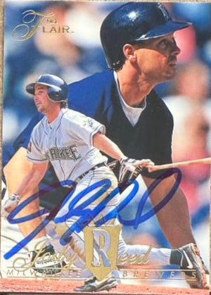 Jody Reed Signed 1994 Flair Baseball Card - Milwaukee Brewers 308 - PastPros
