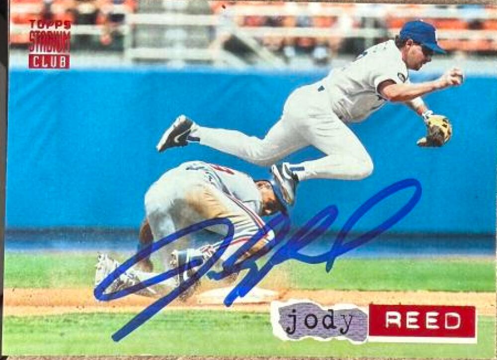 Jody Reed Signed 1994 Stadium Club Baseball Card - Milwaukee Brewers #13