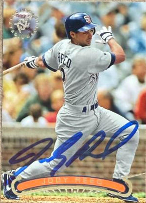 Jody Reed Signed 1996 Stadium Club Baseball Card - San Diego Padres #352
