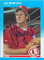 Joe Magrane Signed 1987 Fleer Update Baseball Card - St Louis Cardinals