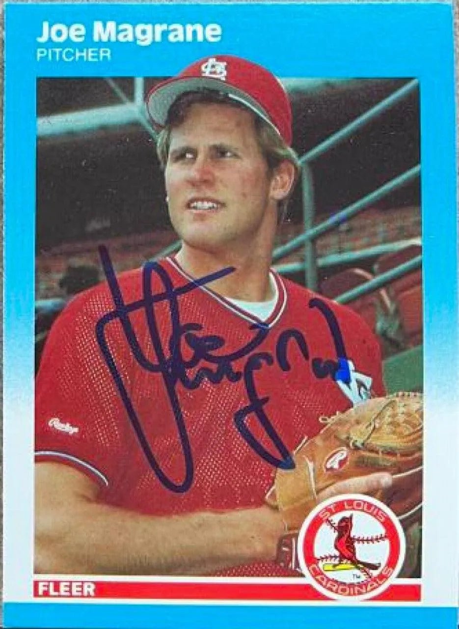 Joe Magrane Signed 1987 Fleer Update Baseball Card - St Louis Cardinals