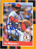 Joe Magrane Signed 1988 Donruss Baseball's Best Baseball Card - St Louis Cardinals