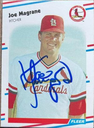 Joe Magrane Signed 1988 Fleer Baseball Card - St Louis Cardinals - PastPros