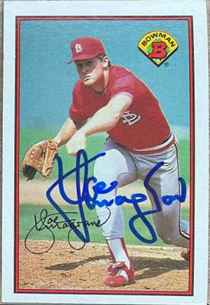 Joe Magrane Signed 1989 Bowman Baseball Card - St Louis Cardinals
