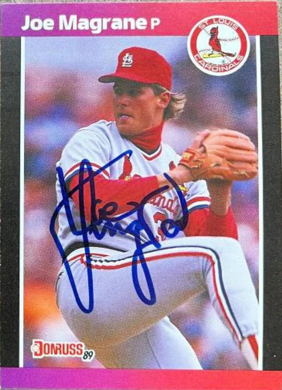 Joe Magrane Signed 1989 Donruss Baseball Card - St Louis Cardinals