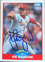 Joe Magrane Signed 1989 Score Baseball Card - St Louis Cardinals