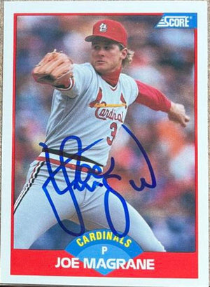 Joe Magrane Signed 1989 Score Baseball Card - St Louis Cardinals - PastPros