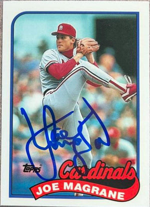 Joe Magrane Signed 1989 Topps Tiffany Baseball Card - St Louis Cardinals - PastPros