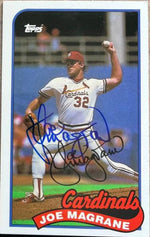 Joe Magrane Signed 1989 Topps/LJN Baseball Talk Baseball Card - St Louis Cardinals