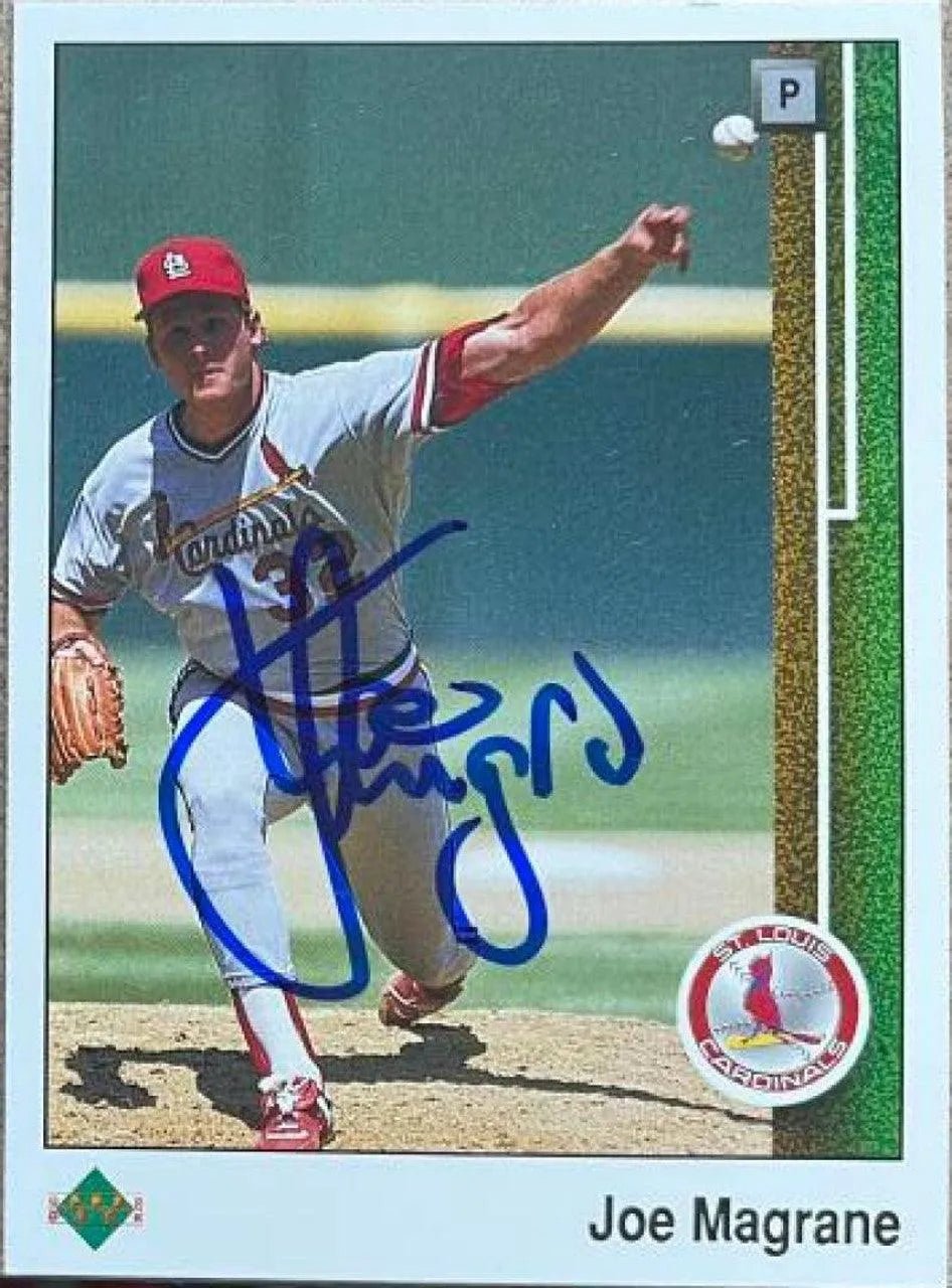 Joe Magrane Signed 1989 Upper Deck Baseball Card - St Louis Cardinals