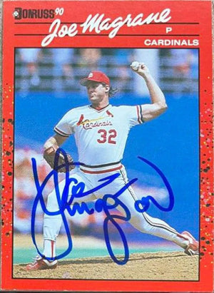 Joe Magrane Signed 1990 Donruss Baseball Card - St Louis Cardinals