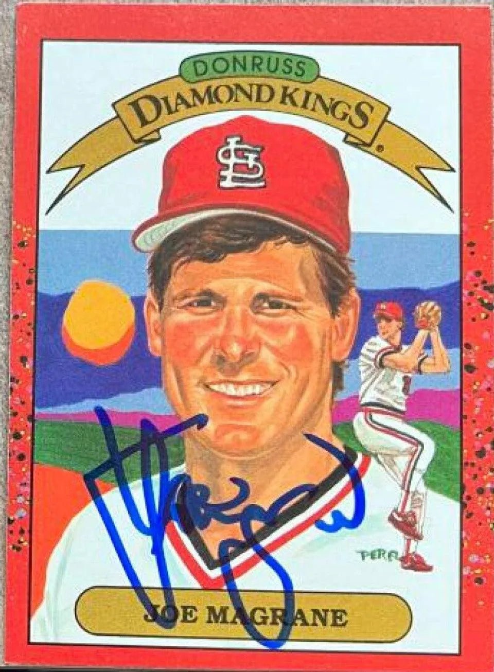 Joe Magrane Signed 1990 Donruss Diamond Kings Baseball Card - St Louis Cardinals