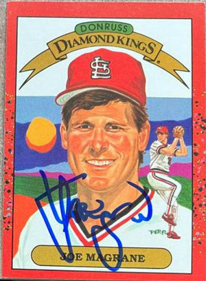 Joe Magrane Signed 1990 Donruss Diamond Kings Baseball Card - St Louis Cardinals - PastPros