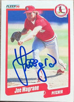 Joe Magrane Signed 1990 Fleer Baseball Card - St Louis Cardinals