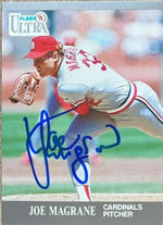 Joe Magrane Signed 1991 Fleer Ultra Baseball Card - St Louis Cardinals