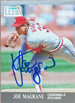 Joe Magrane Signed 1991 Fleer Ultra Baseball Card - St Louis Cardinals - PastPros