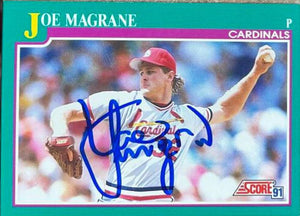 Joe Magrane Signed 1991 Score Baseball Card - St Louis Cardinals - PastPros