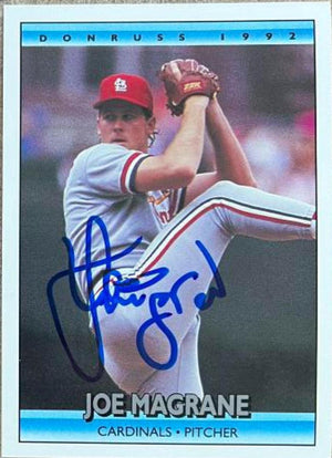 Joe Magrane Signed 1992 Donruss Baseball Card - St Louis Cardinals - PastPros