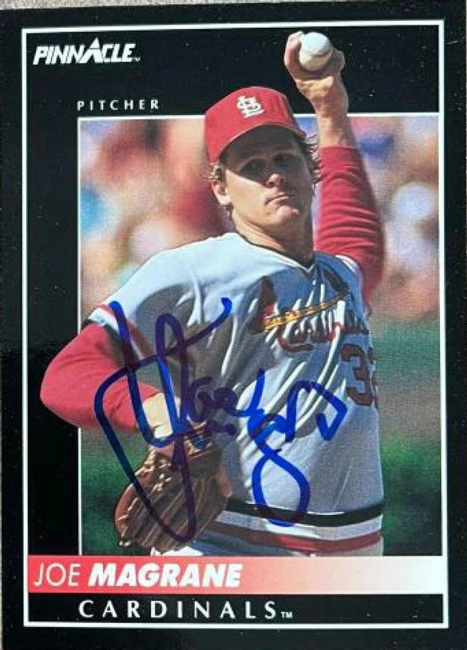 Joe Magrane Signed 1992 Pinnacle Baseball Card - St Louis Cardinals