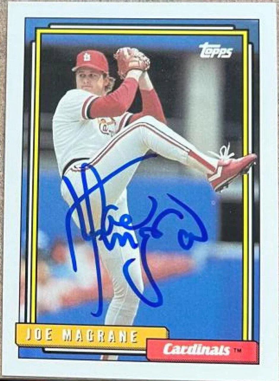 Joe Magrane Signed 1992 Topps Baseball Card - St Louis Cardinals