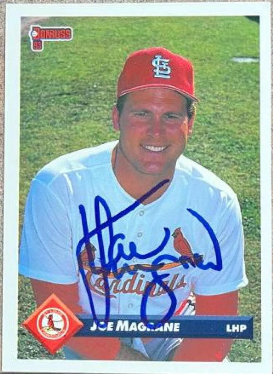Joe Magrane Signed 1993 Donruss Baseball Card - St Louis Cardinals