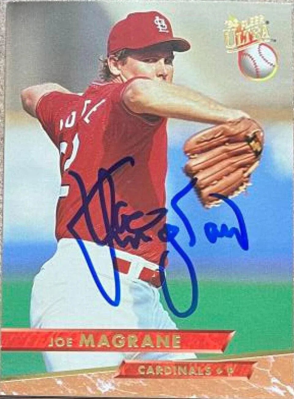 Joe Magrane Signed 1993 Fleer Ultra Baseball Card - St Louis Cardinals
