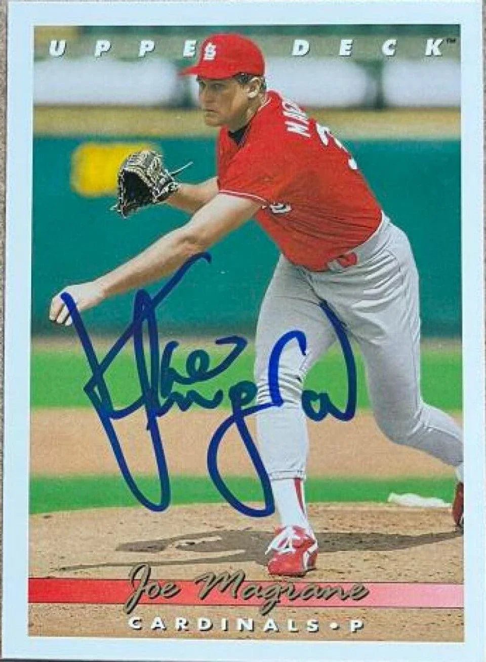 Joe Magrane Signed 1993 Upper Deck Baseball Card - St Louis Cardinals