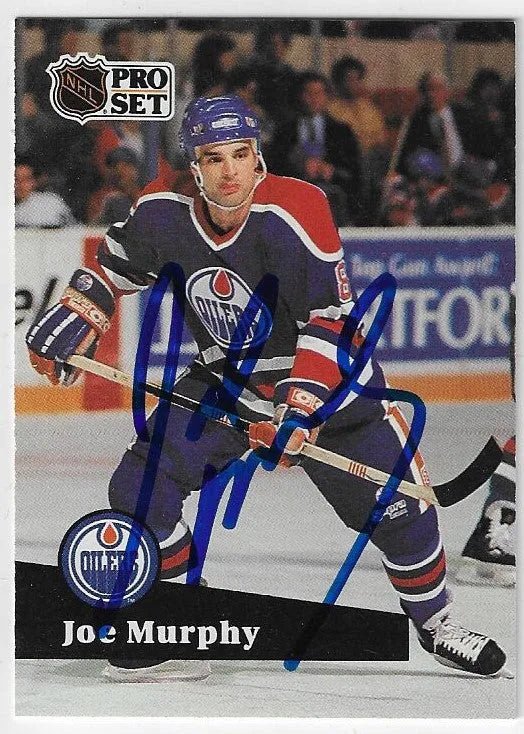 Joe Murphy Signed 1991-92 Pro Set Hockey Card - Edmonton Oilers