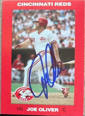 Joe Oliver Signed 1992 Kahn's Baseball Card - Cincinnati Reds