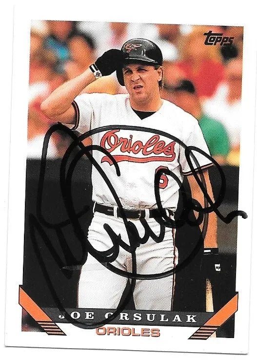 Joe Orsulak Signed 1993 Topps Baseball Card - Baltimore Orioles