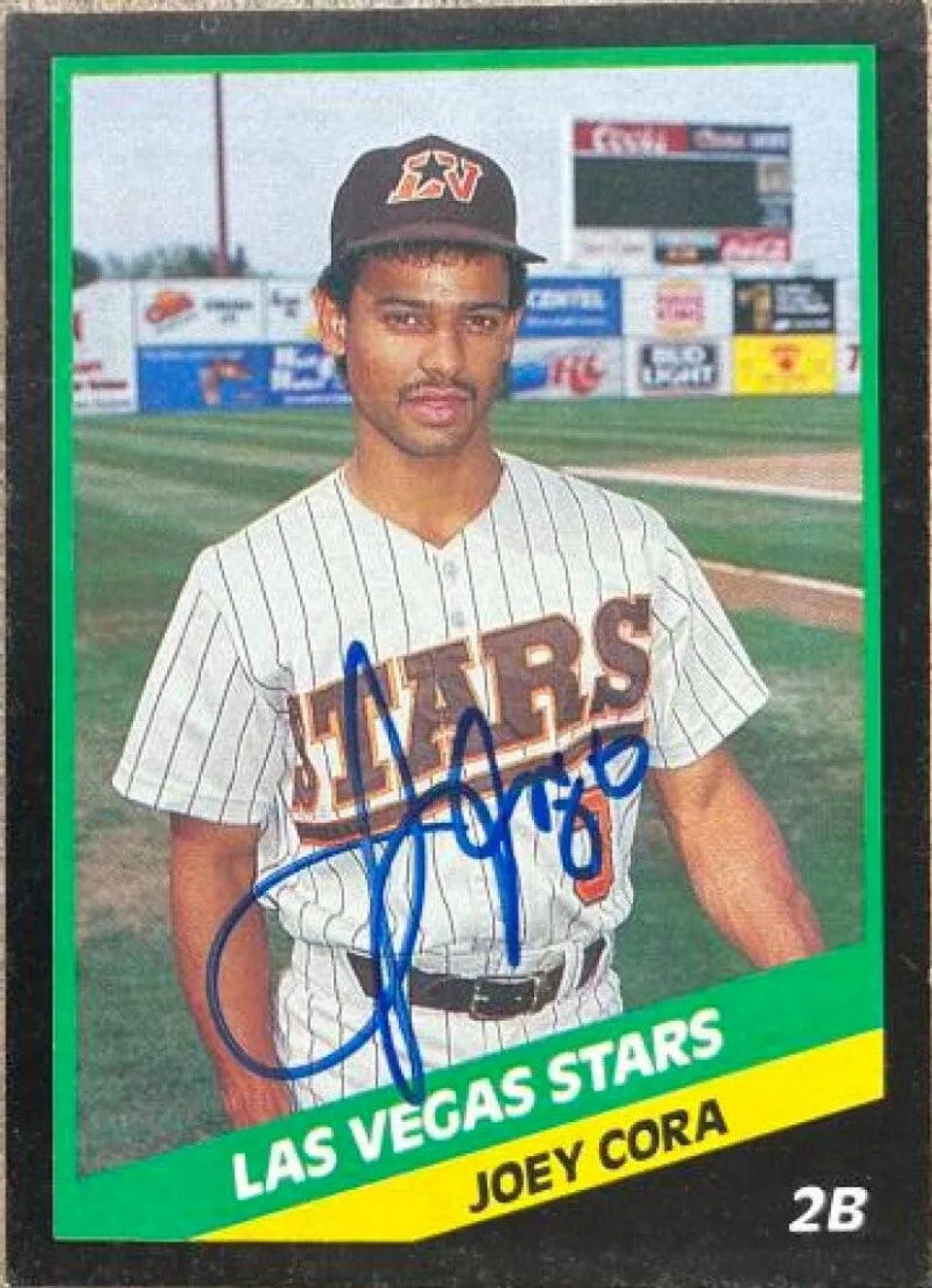 Joey Cora Signed 1988 CMC Baseball Card - Las Vegas Stars
