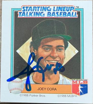 Joey Cora Signed 1988 Parker Bros Starting Lineup Talking Baseball Card - San Diego Padres