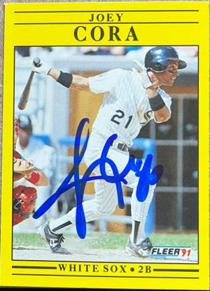 Joey Cora Signed 1991 Fleer Update Baseball Card - Chicago White Sox