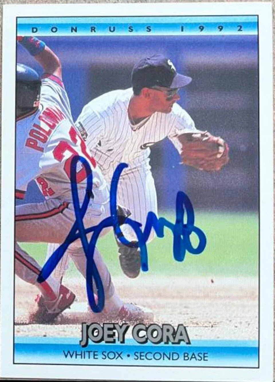 Joey Cora Signed 1992 Donruss Baseball Card - Chicago White Sox