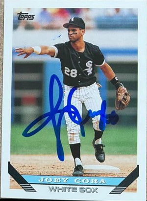 Joey Cora Signed 1993 Topps Baseball Card - Chicago White Sox