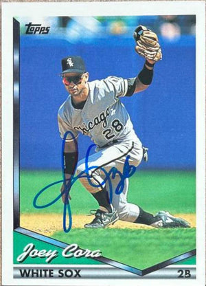 Joey Cora Signed 1994 Topps Baseball Card - Chicago White Sox - PastPros