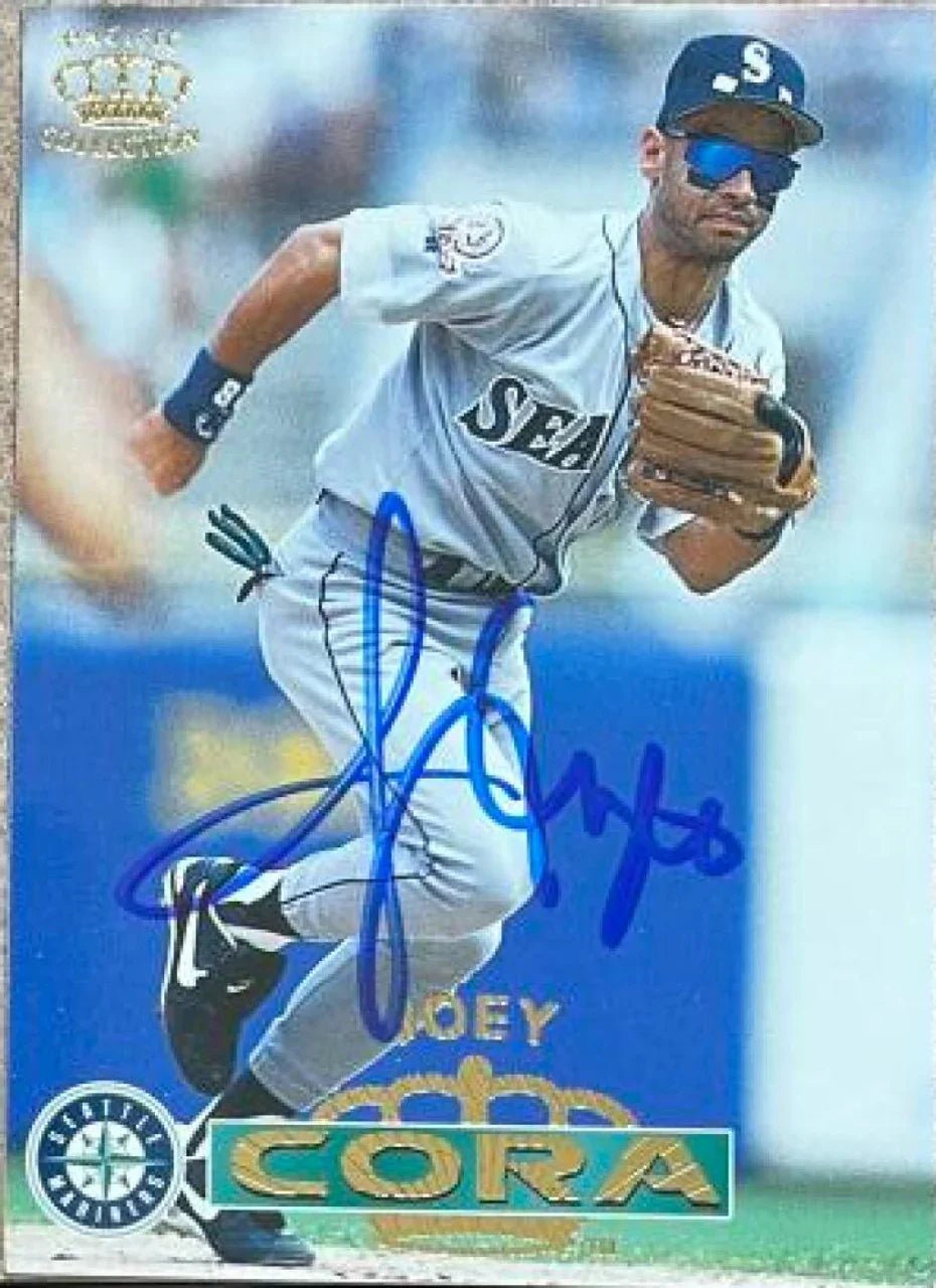 Joey Cora Signed 1996 Pacific Crown Collection Baseball Card - Seattle Mariners