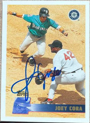 Joey Cora Signed 1996 Topps Baseball Card - Seattle Mariners - PastPros