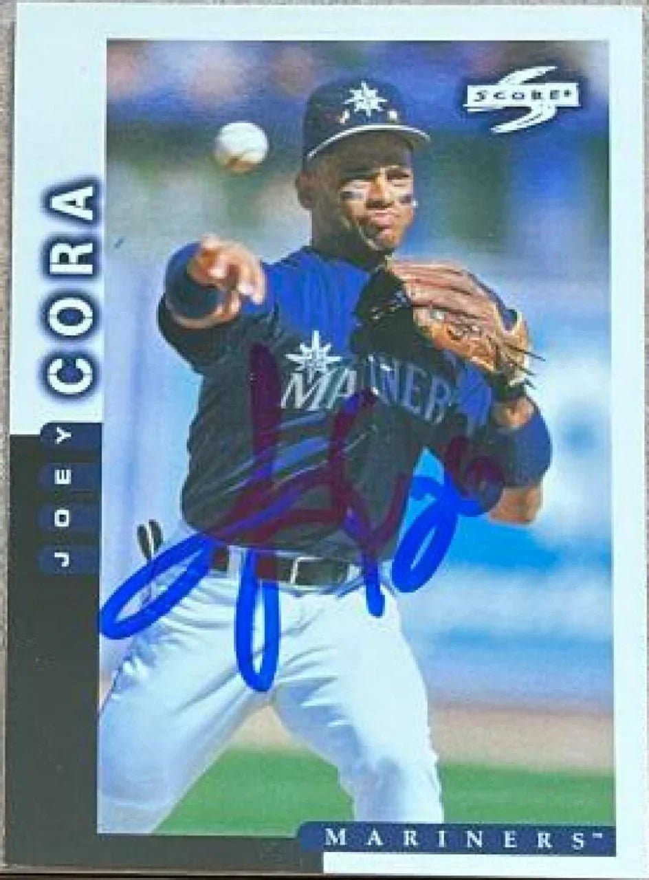 Joey Cora Signed 1998 Score Baseball Card - Seattle Mariners