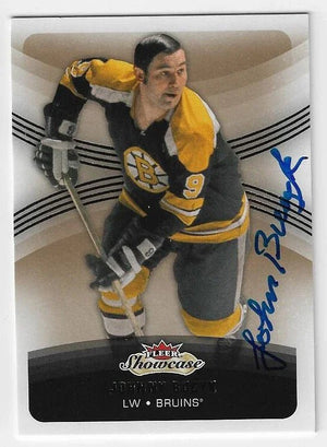 John Bucyk Signed 2015-16 Fleer Showcase Hockey Card - Boston Bruins
