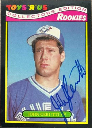John Cerutti Signed 1987 Topps Toys 'R Us Rookies Baseball Card - Toronto Blue Jays - PastPros