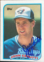John Cerutti Signed 1989 Topps Baseball Card - Toronto Blue Jays - PastPros