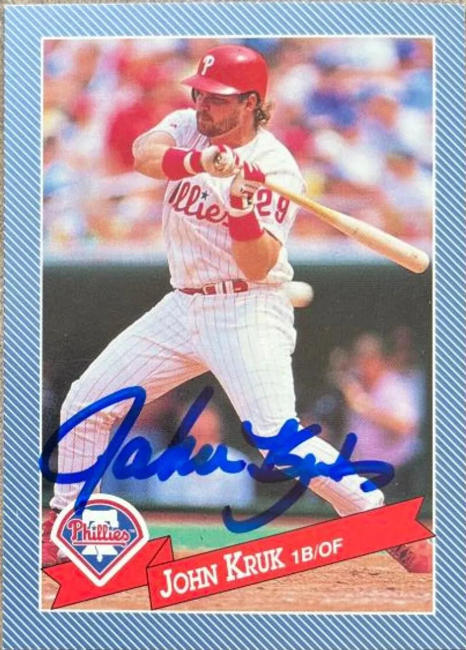 John Kruk Signed 1993 Hostess Baseball Card - Philadelphia Phillies