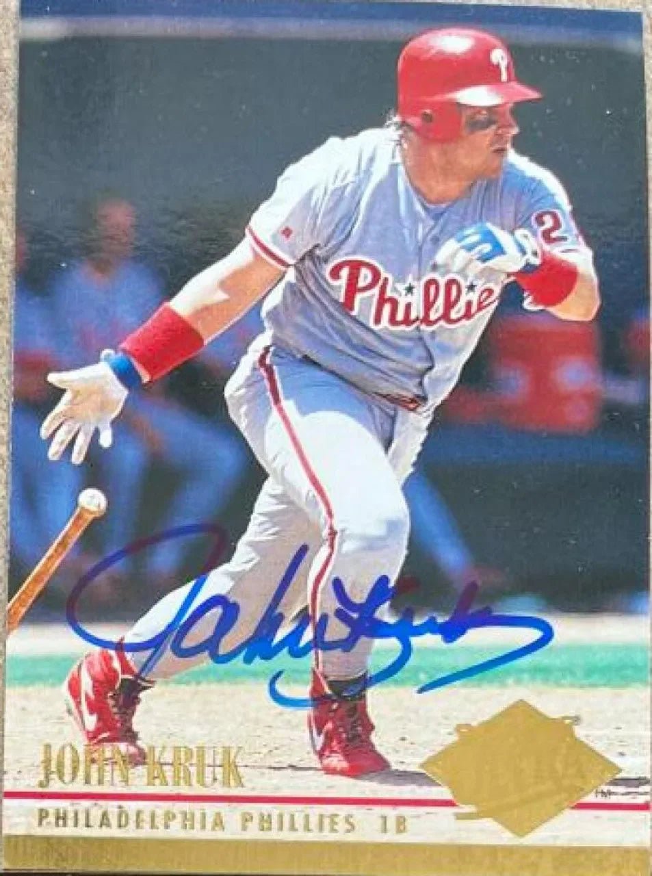 John Kruk Signed 1994 Fleer Ultra Baseball Card - Philadelphia Phillies